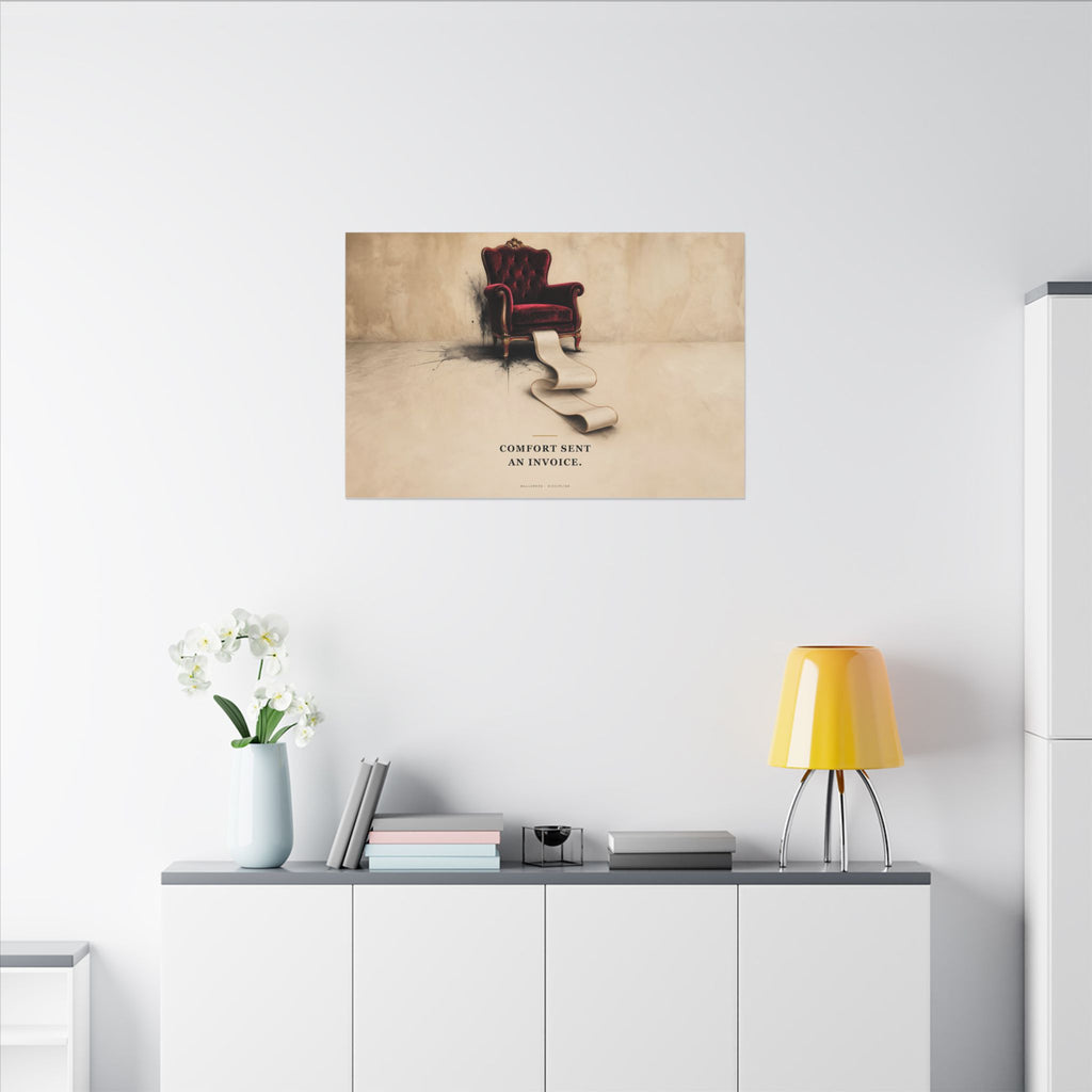 Comfort Sent an Invoice - Funny Wall Art | Canvas (Landscape)