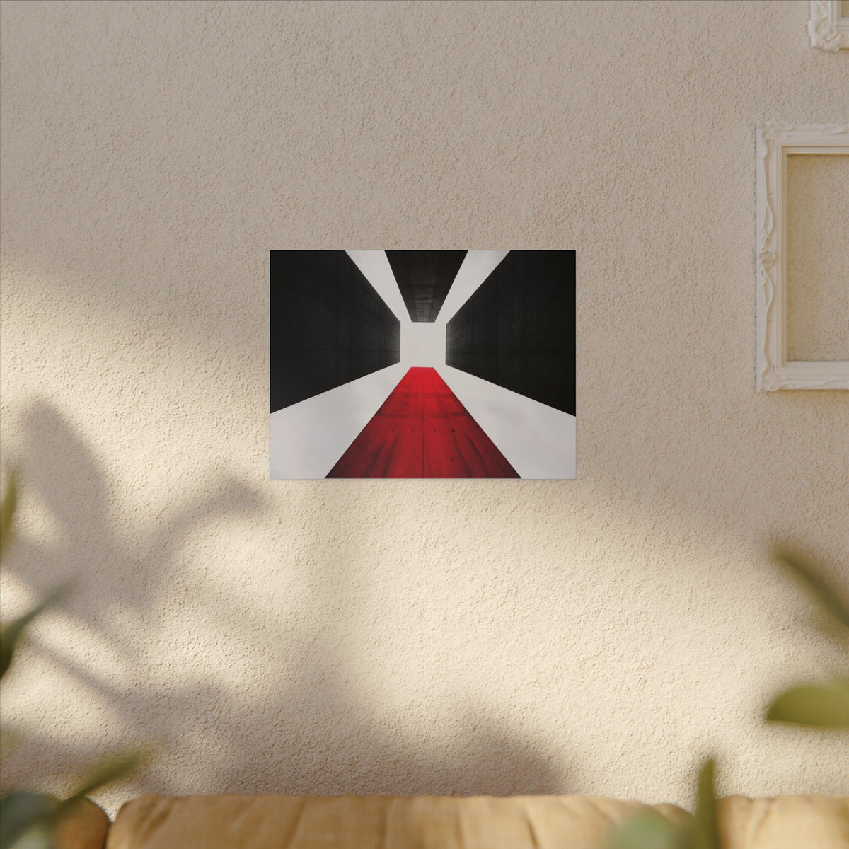 The Red Facade - Red Wall Decor | Canvas (Landscape)