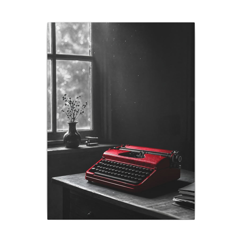 The Red Typewriter - Unique Office Wall Art | Canvas