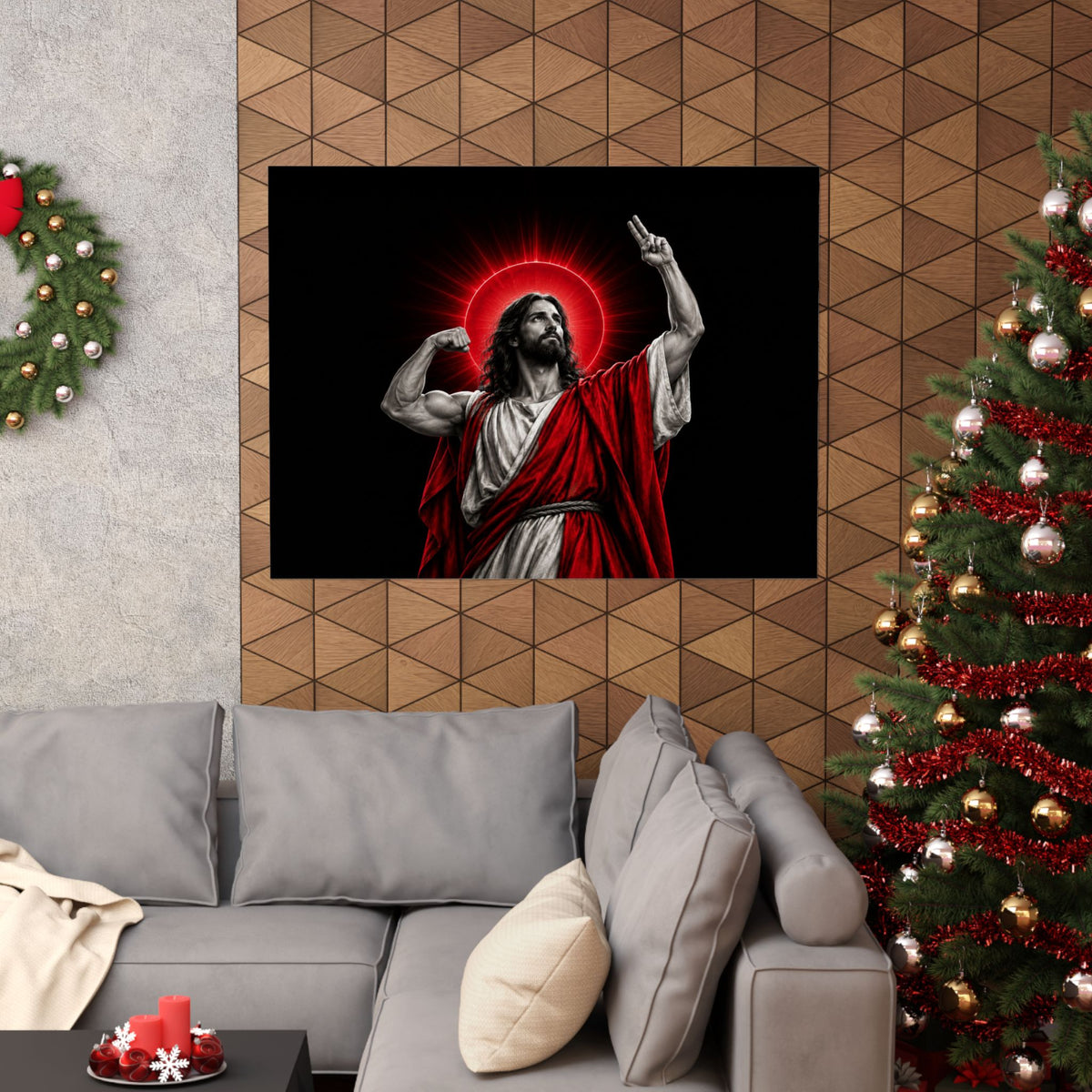 Faith and Iron - Gym Wall Art | Matte Poster (Landscape)