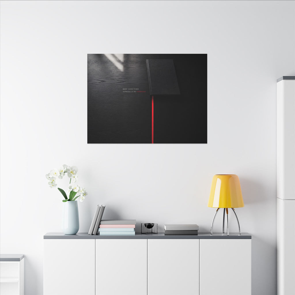 Keep Your Word - Quote Wall Art | Canvas (Landscape)