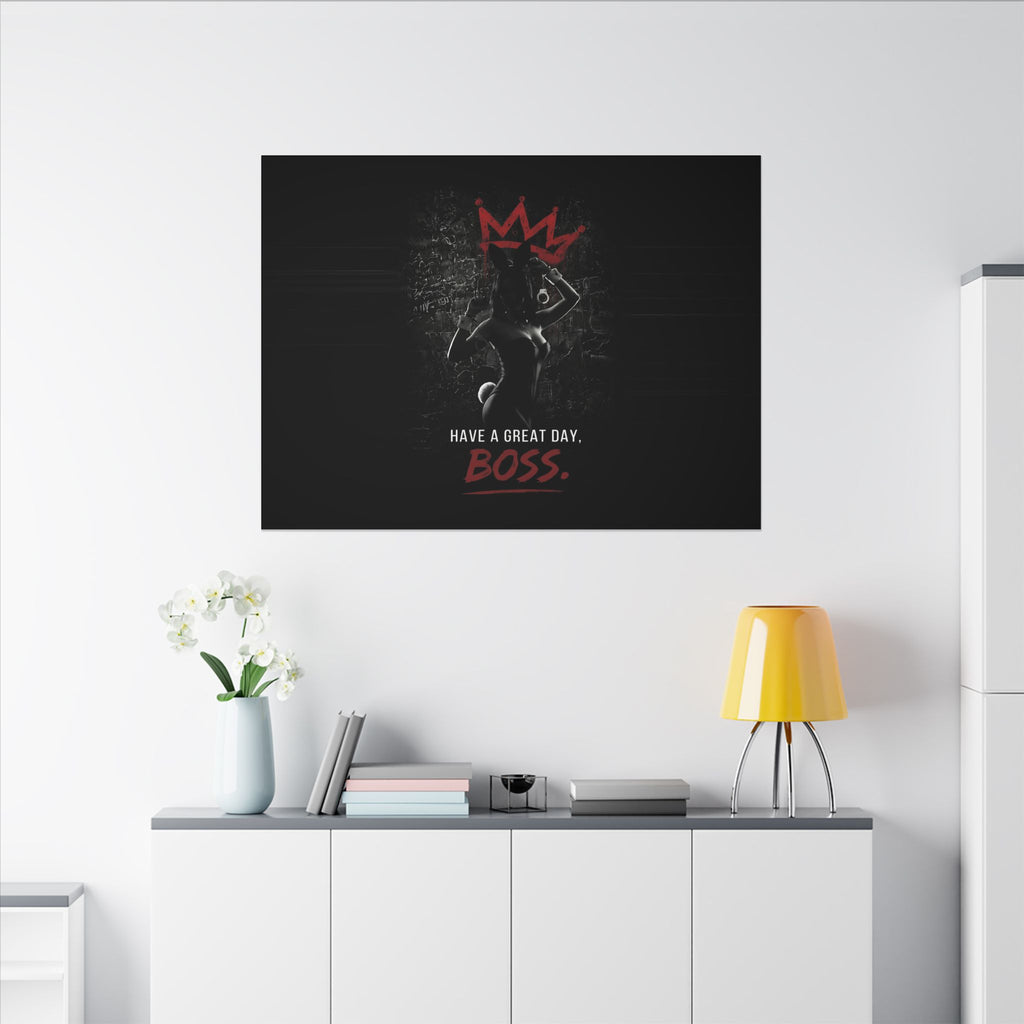 Great Day, Boss - Dark Humor Wall Art | Canvas (Landscape)