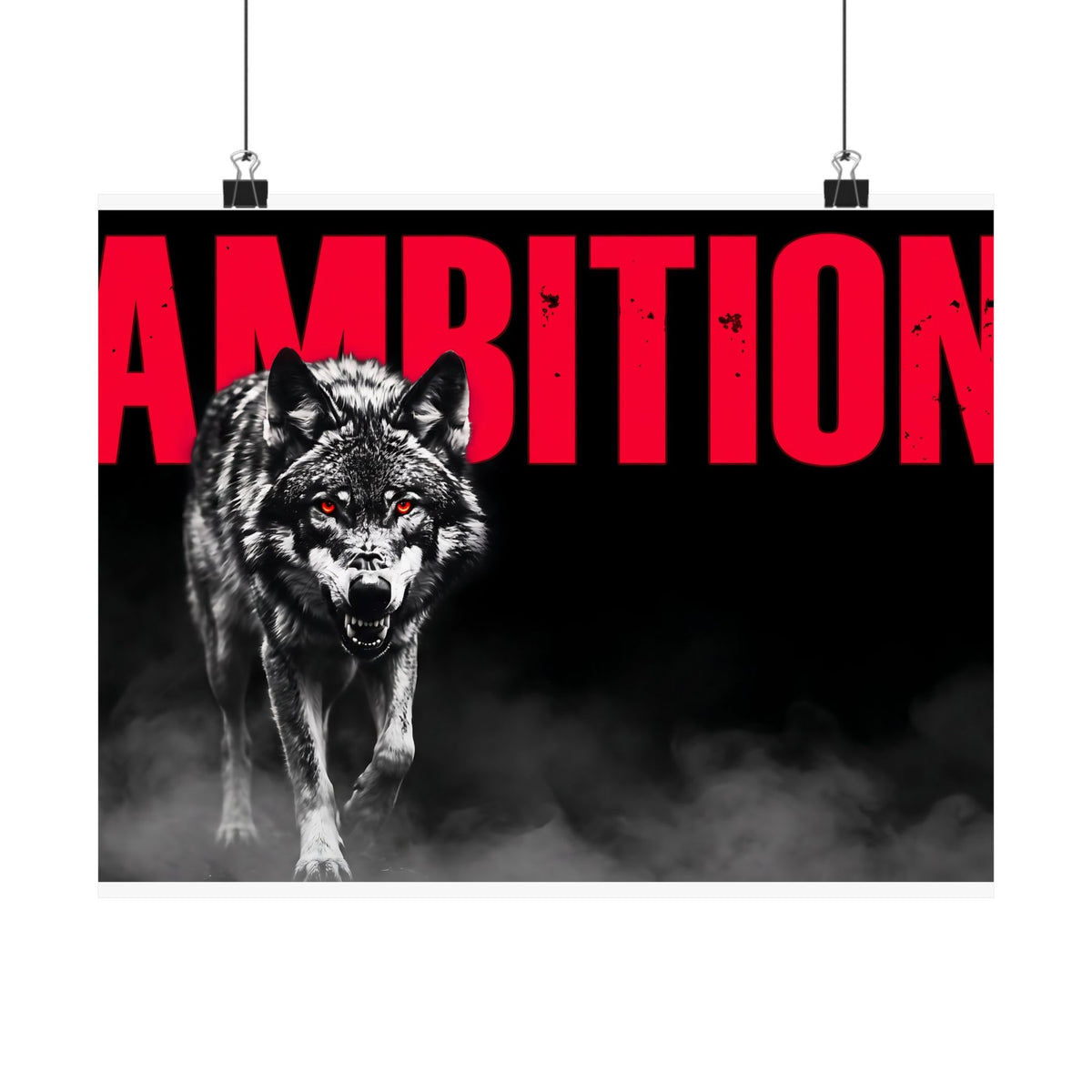 Ambition - Wolf Wall Art | Matte Poster (Landscape)