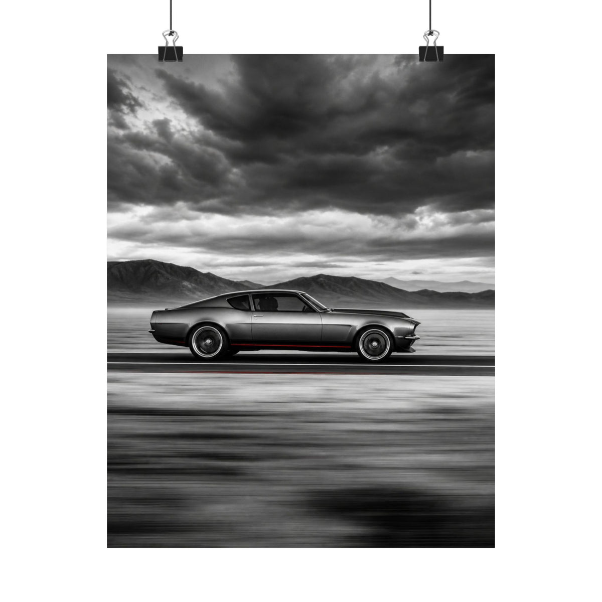 Open Road Velocity - Muscle Car Wall Art | Matte Poster