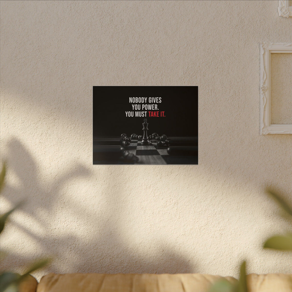 Nobody Gives You Power - Chess Wall Art | Canvas (Landscape)