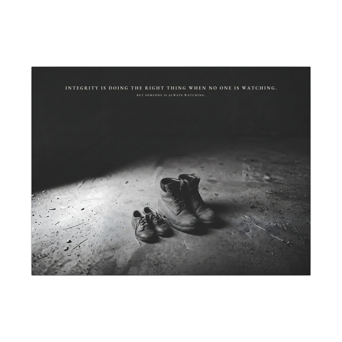 Integrity Is Doing the Right Thing When No One Is Watching - Wall Art | Canvas (Landscape)