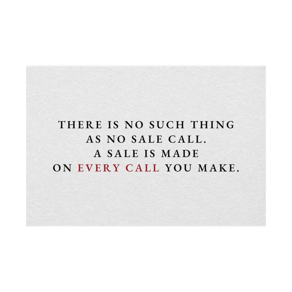 A Sale on Every Call - Office Wall Art Quotes | Matte Poster (Landscape)