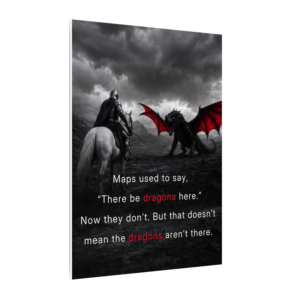 There Be Dragons - Man Cave Decor | Canvas