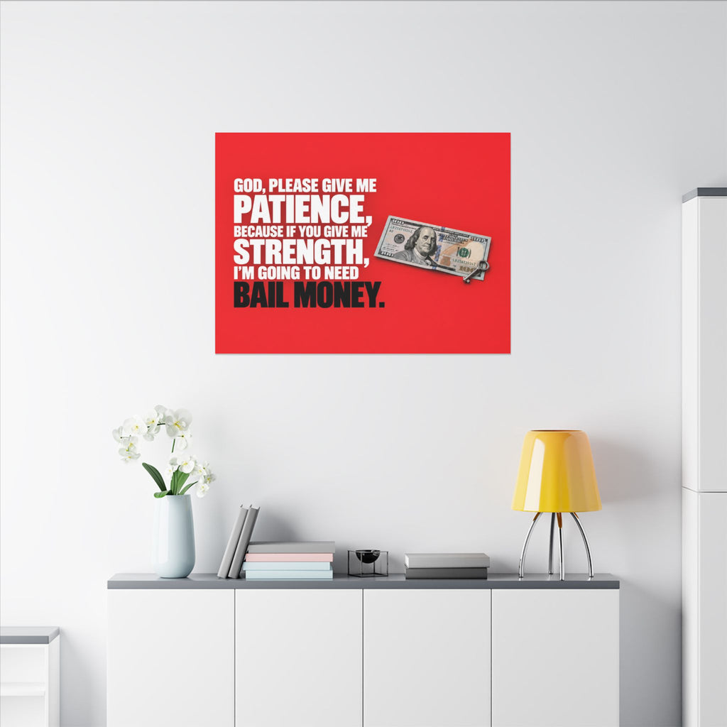 Bail Money - Meme Wall Art | Canvas (Landscape)