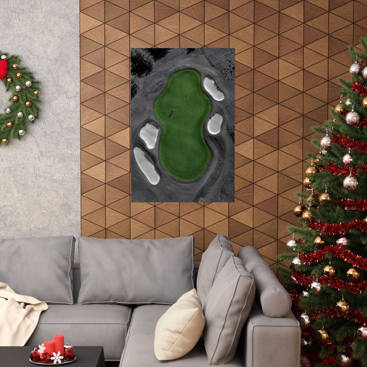 Aerial Solitude - Golf Course Wall Art | Matte Poster
