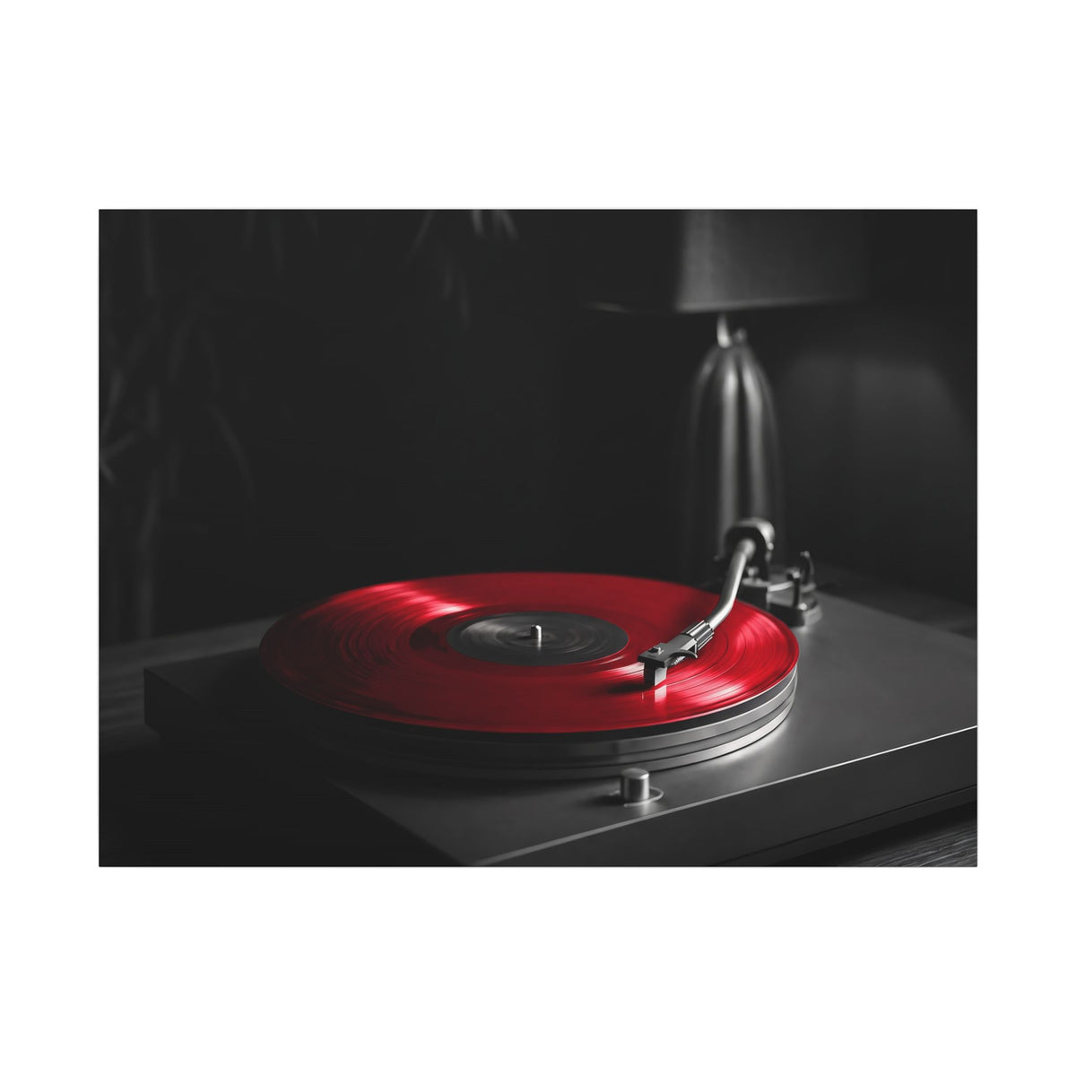 Red Vinyl - Mens Office Wall Art | Canvas (Landscape)