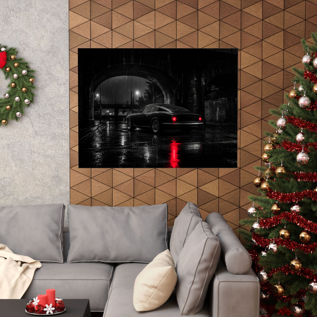 Red Tail Night - Classic Car Wall Art | Matte Poster (Landscape)