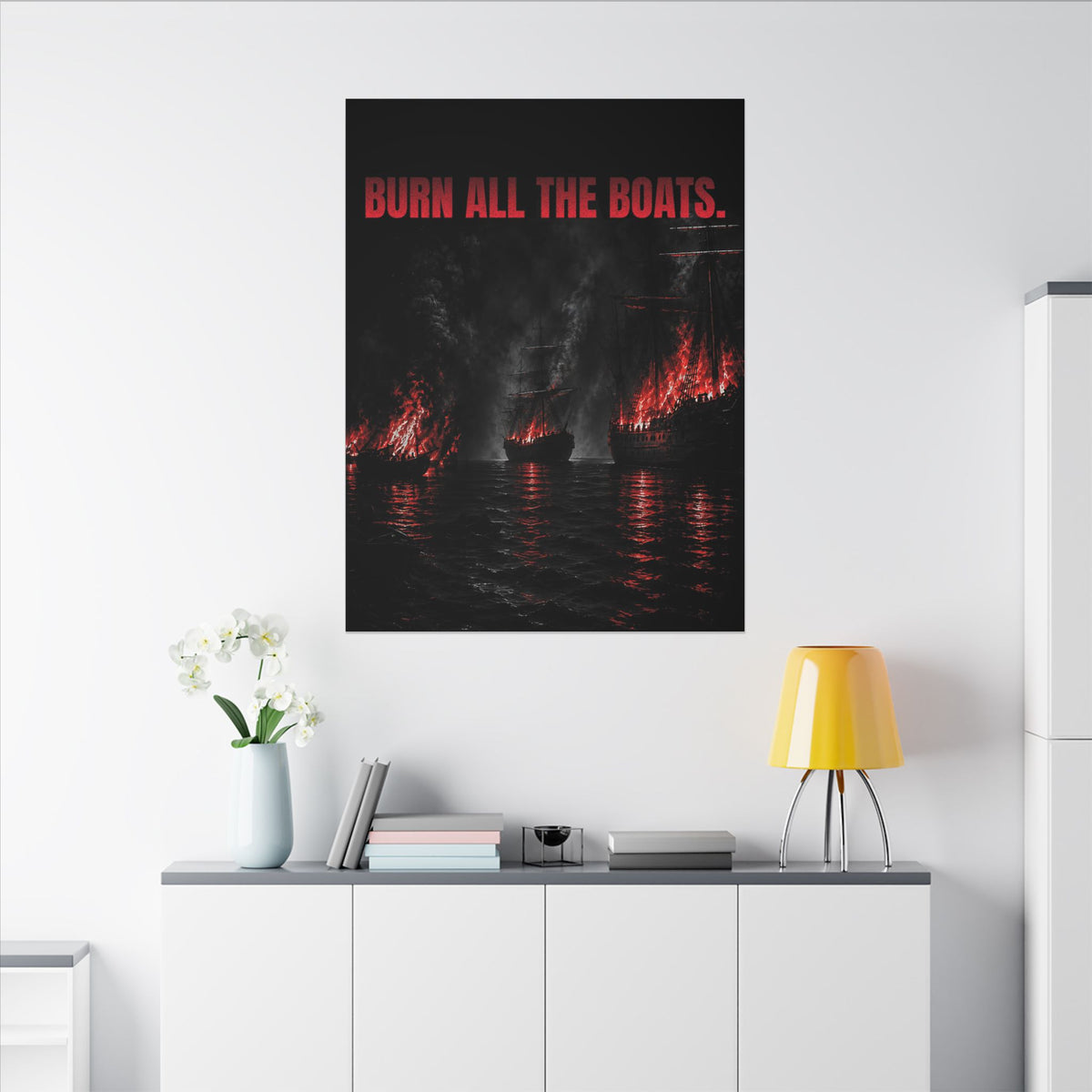Burn All the Boats - Nautical Wall Art | Canvas