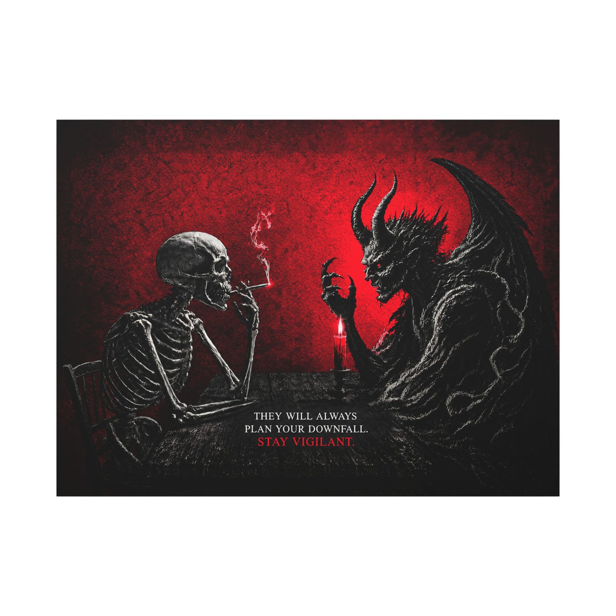 Stay Vigilant - Dark Wall Art | Canvas (Landscape)