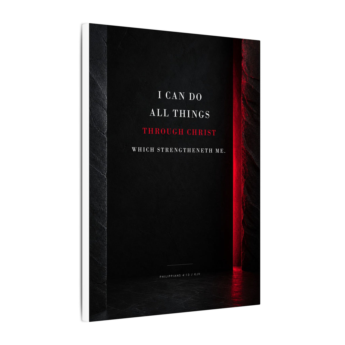 All Things Through Christ - Philippians 4:13 Scripture Wall Art | Canvas