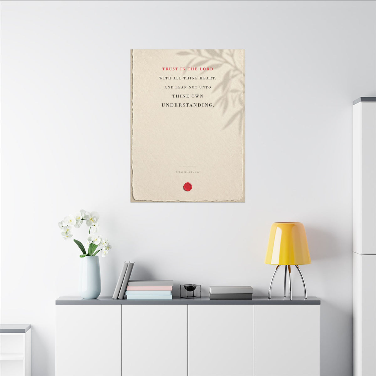Trust in the Lord - Proverbs 3:5 Bible Verse Wall Art | Canvas