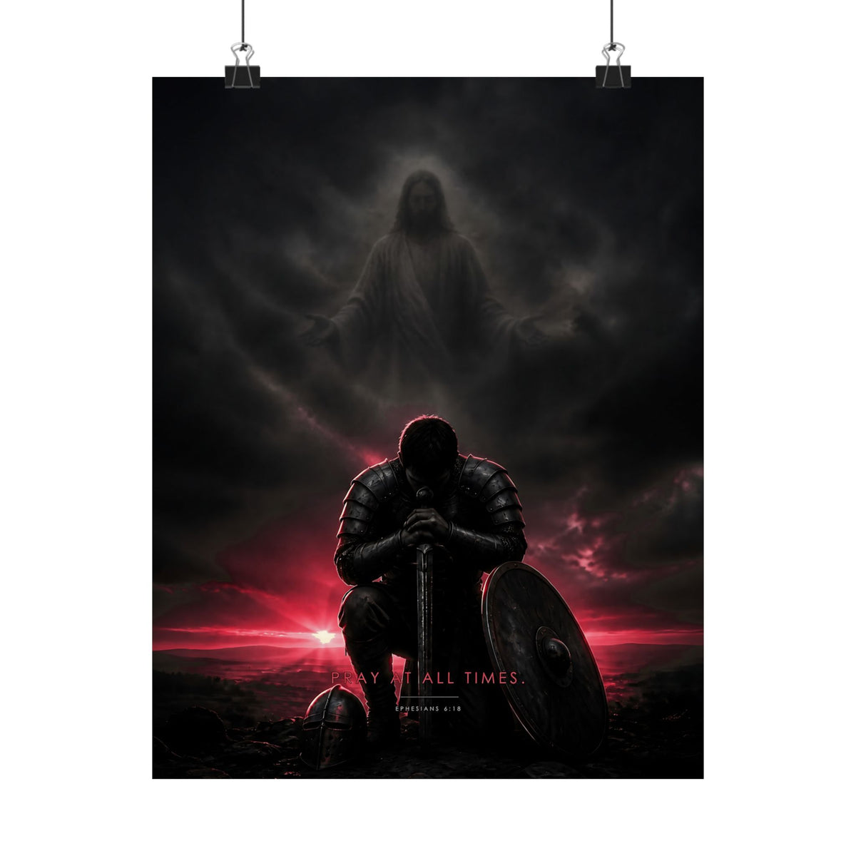 Pray, Then Stand - Armor of God Wall Art | Matte Poster