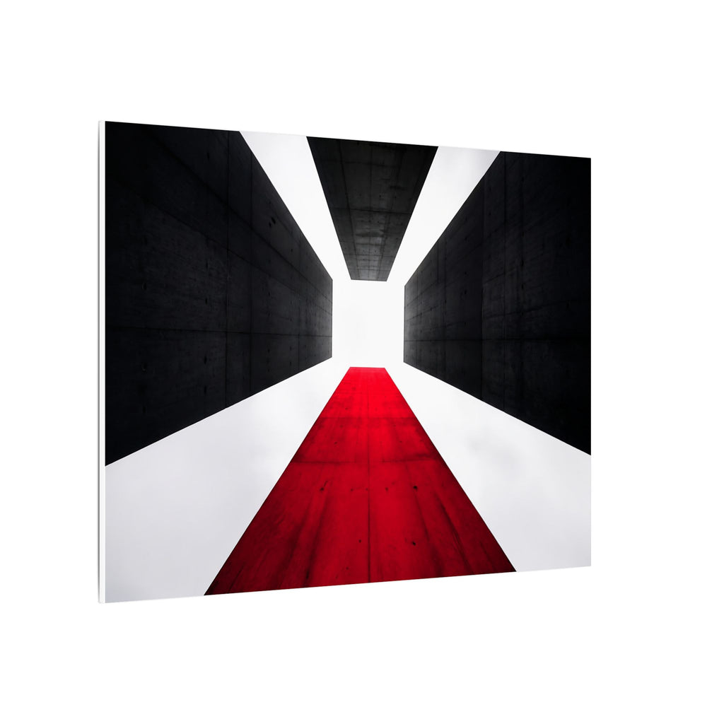 The Red Facade - Red Wall Decor | Canvas (Landscape)