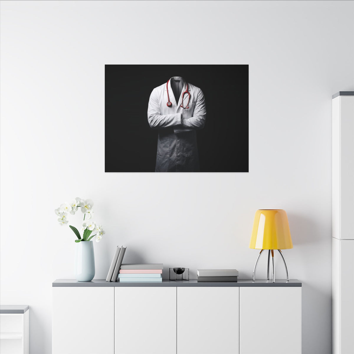The White Coat - Doctor's Office Wall Art | Canvas (Landscape)
