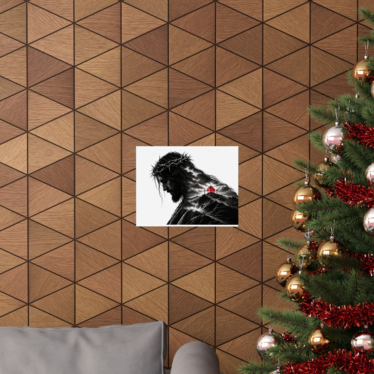 Three Crosses - Christian Wall Art | Matte Poster (Landscape)