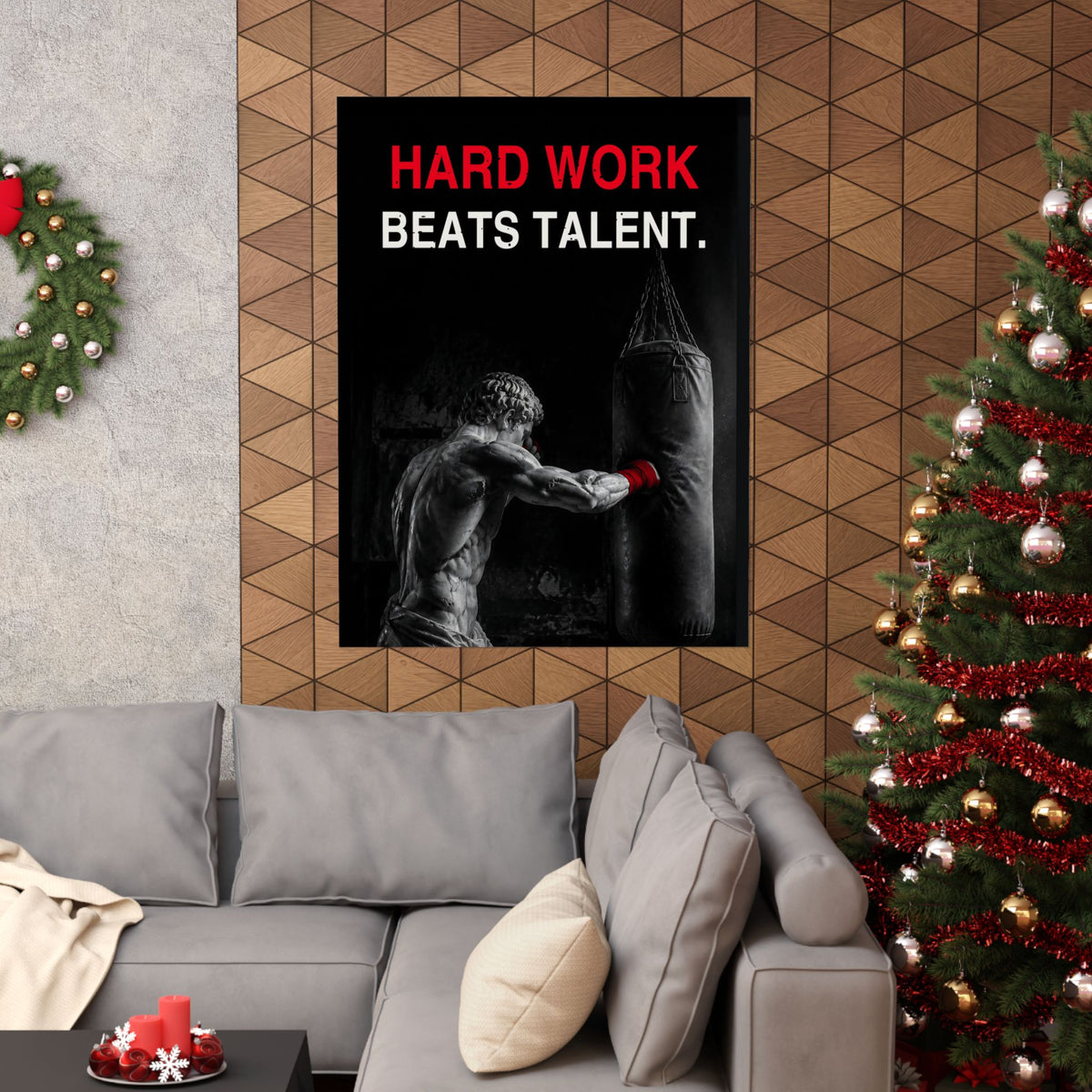 Hard Work Beats Talent - Boxing Wall Art | Matte Poster