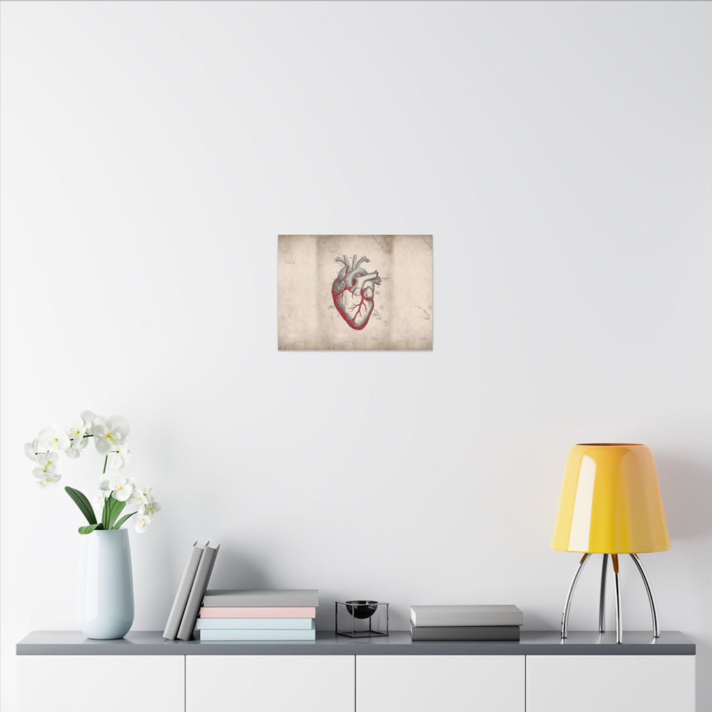 The Anatomical Heart - Wall Art For Doctor Office | Canvas (Landscape)