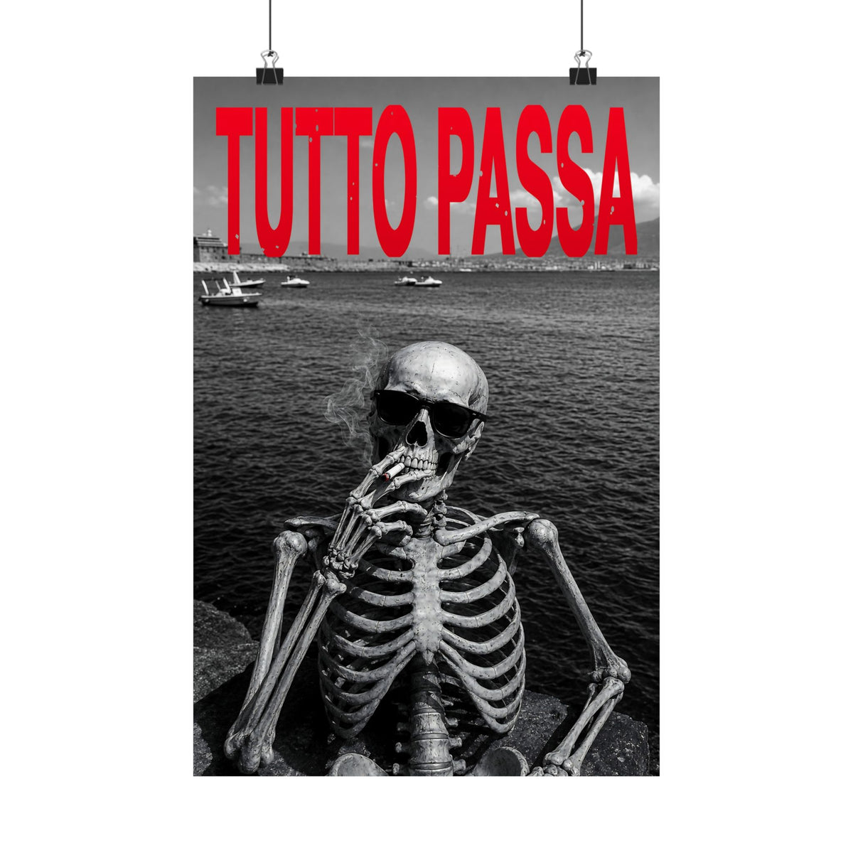 Tutto Passa - Skeleton Painting | Matte Poster
