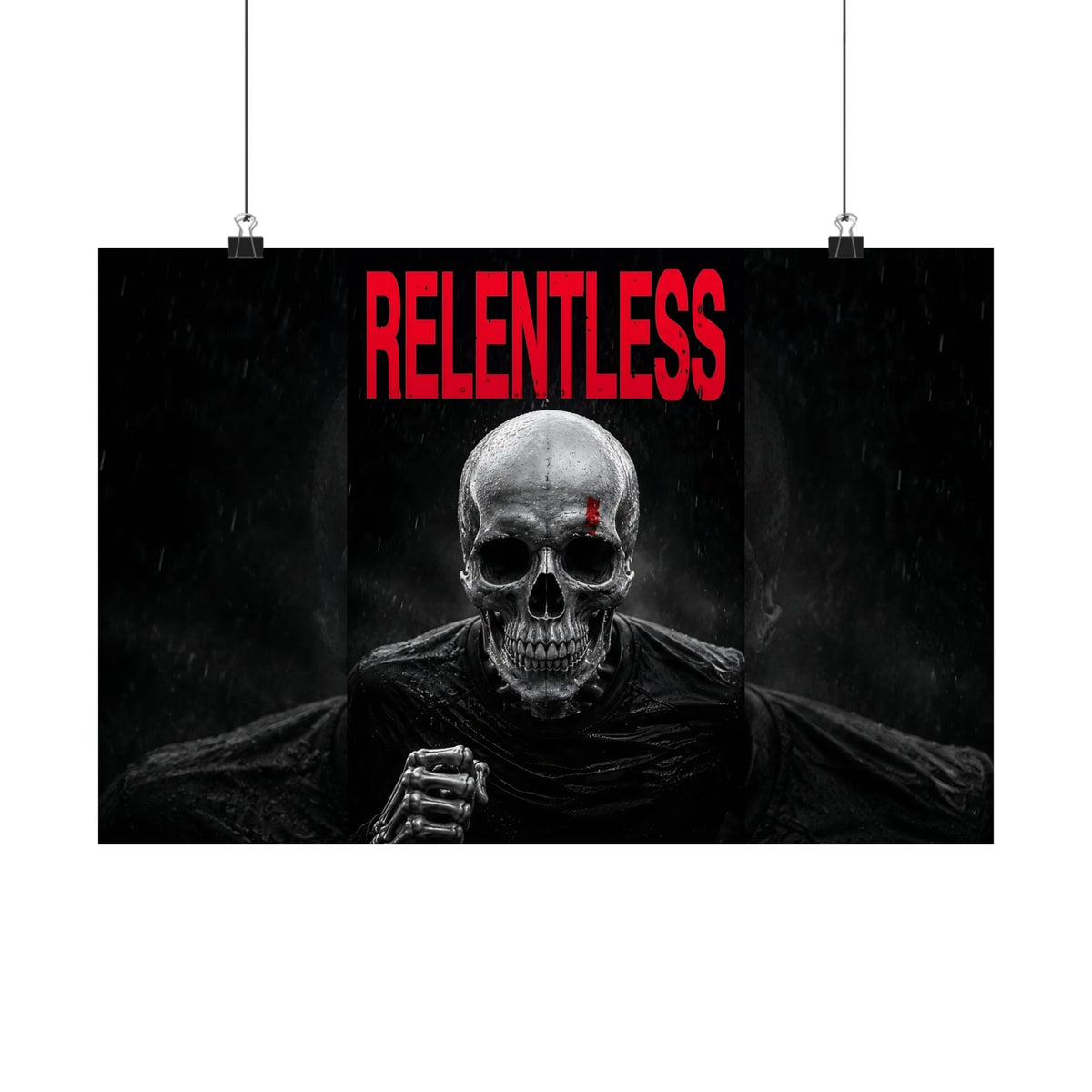Relentless - Skull Wall Art | Matte Poster (Landscape)
