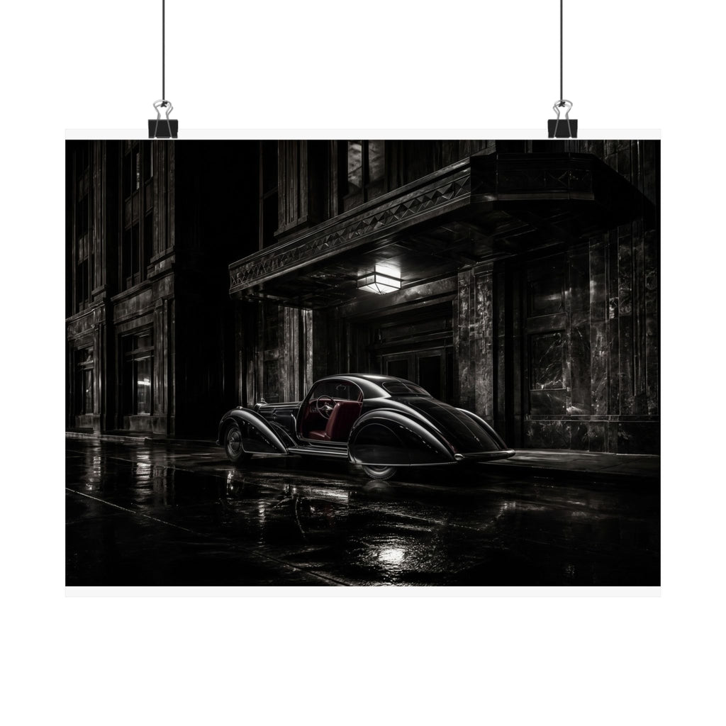 Art Deco Coupe - Art Deco Car Wall Art | Matte Poster (Landscape)