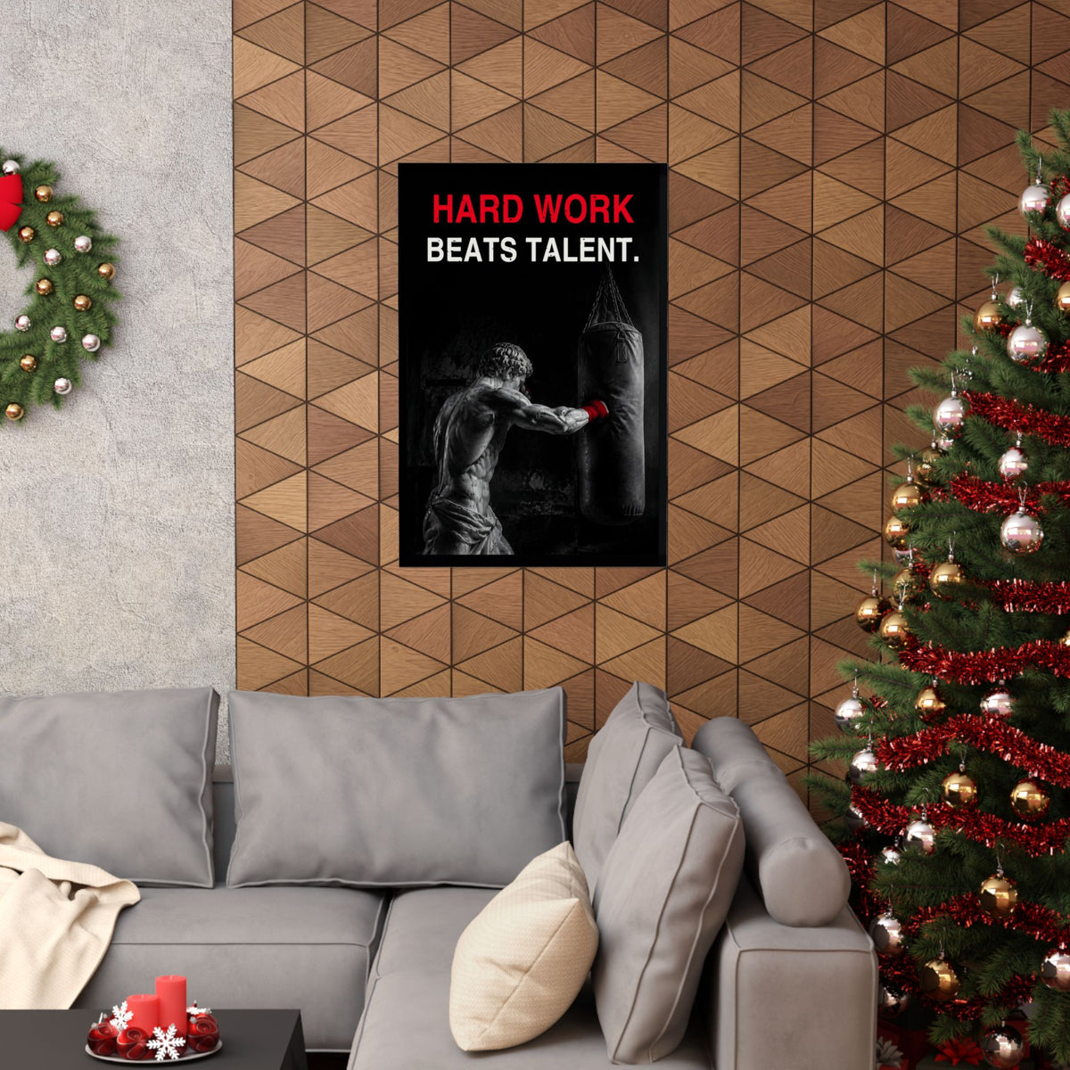Hard Work Beats Talent - Boxing Wall Art | Matte Poster