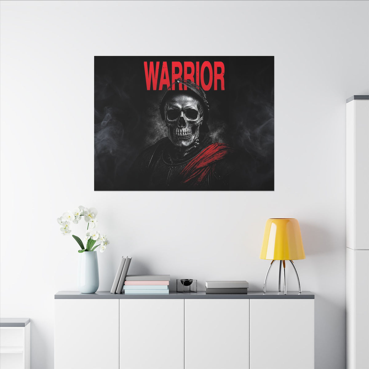 Warrior - Skull Painting | Canvas (Landscape)