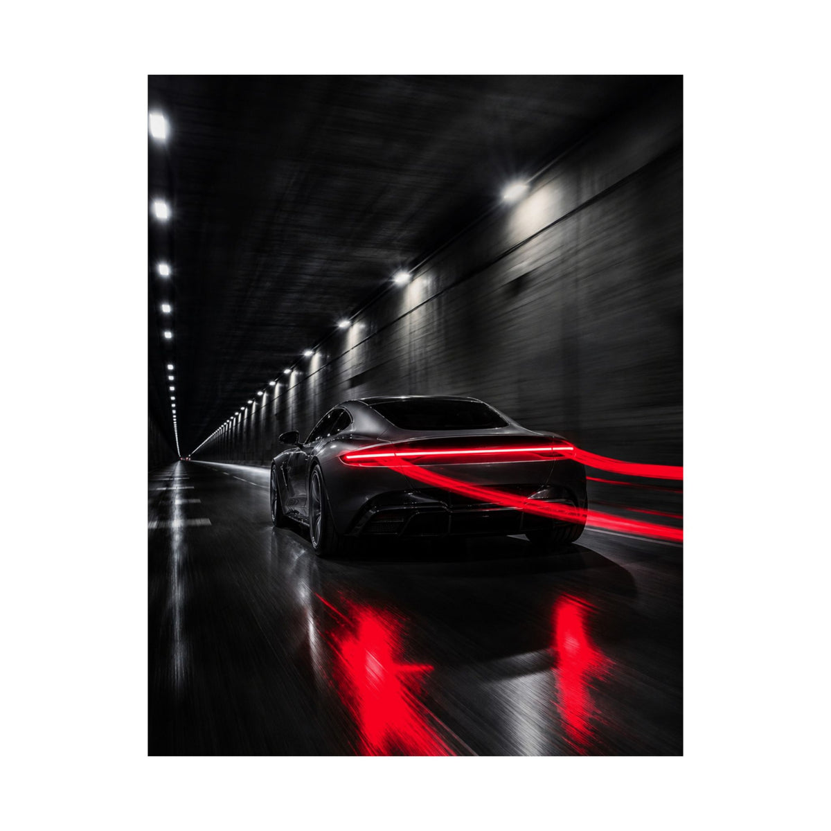 Redline Tunnel - Racing Wall Art | Matte Poster