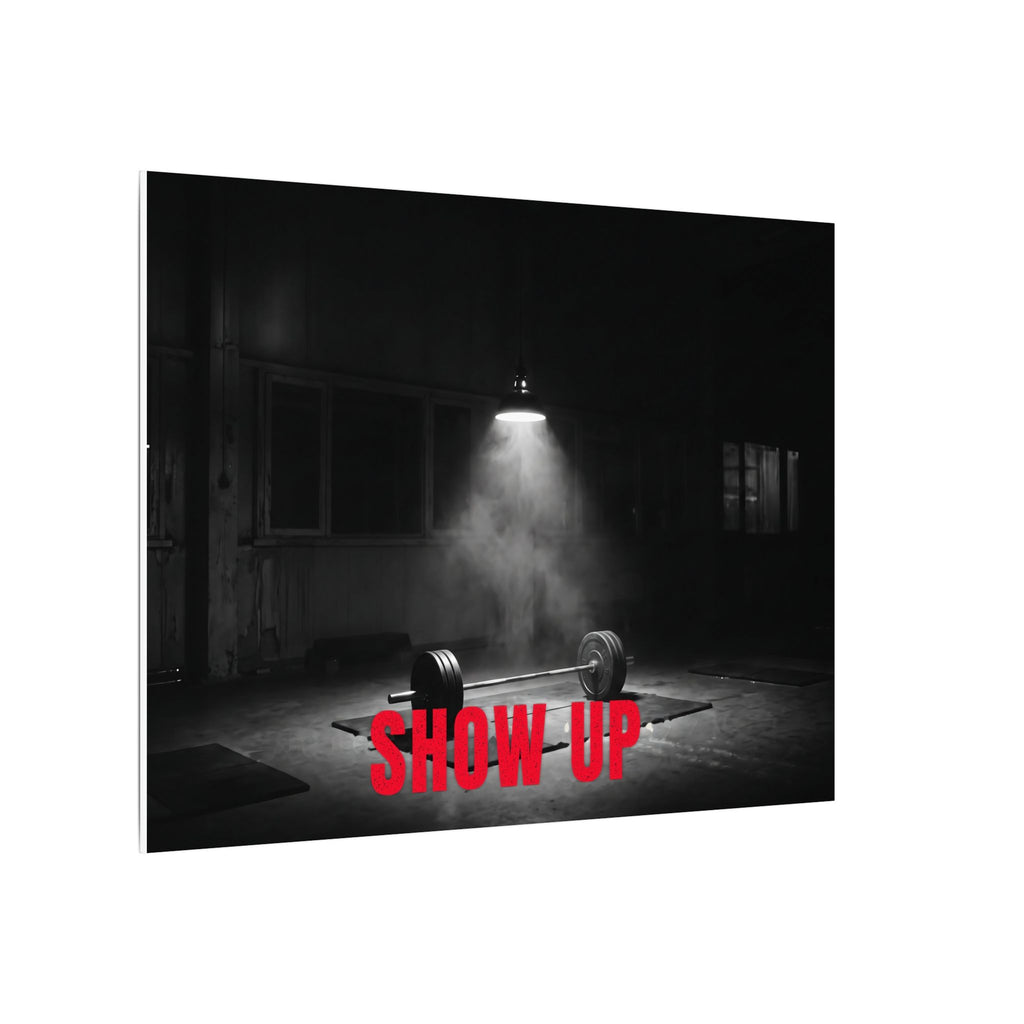 Show Up - Gym Wall Art | Canvas (Landscape)