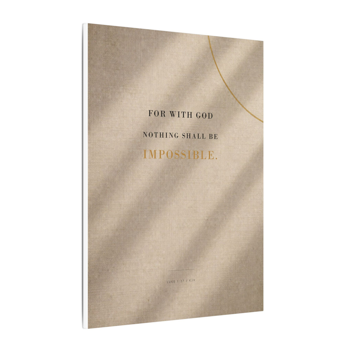 Nothing Shall Be Impossible - Luke 1:37 Bible Verse Wall Art | Canvas