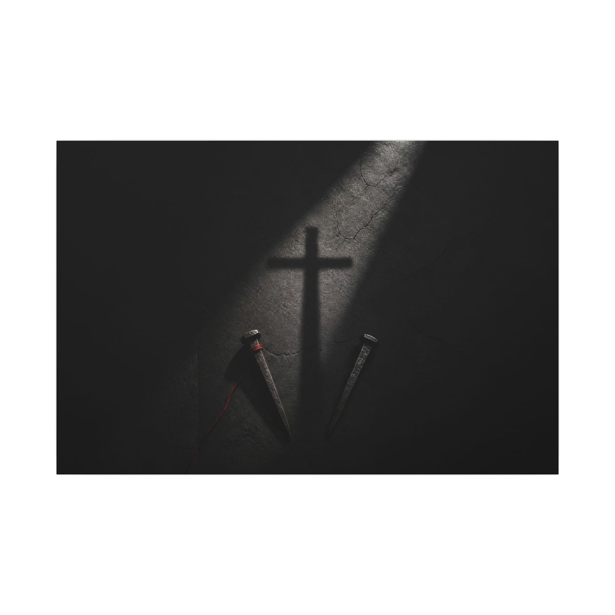 Nails and Shadow - Christian Wall Art | Canvas (Landscape)