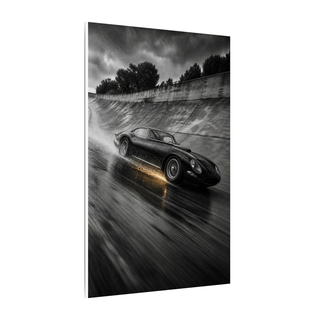 Banked in the Rain - Race Car Wall Art | Canvas
