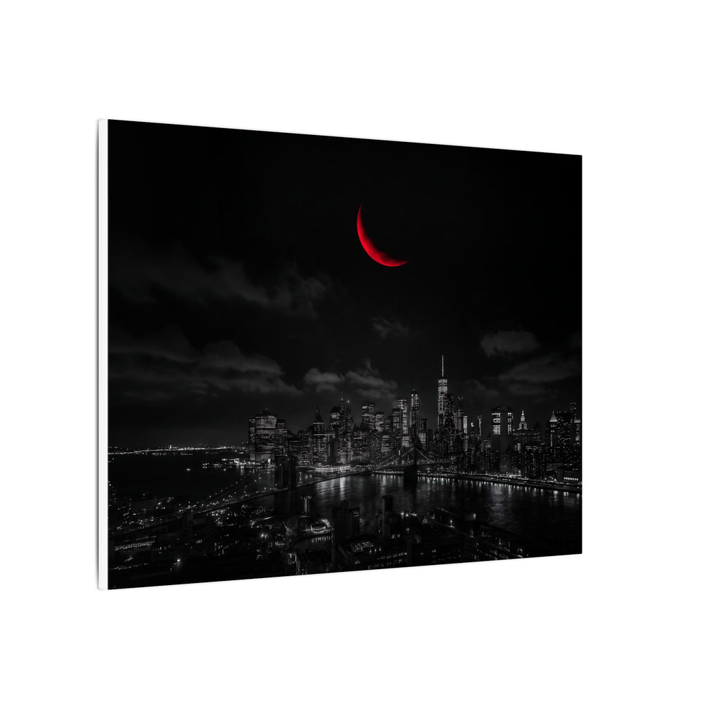 Red Crescent - Red Wall Decor | Canvas (Landscape)