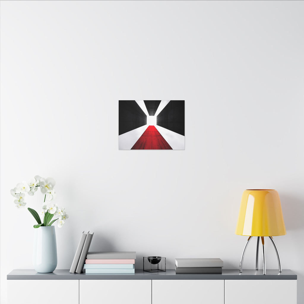 The Red Facade - Red Wall Decor | Canvas (Landscape)