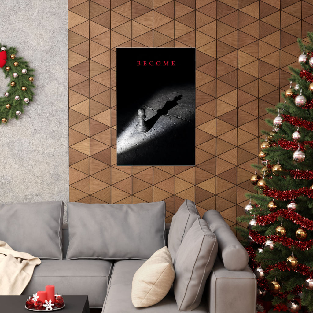 Become - Chess King Shadow Wall Art | Matte Poster