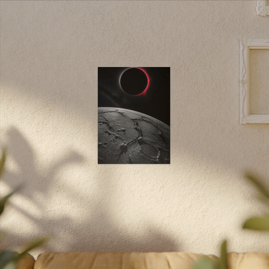 Red Eclipse - Moon Wall Art | Canvas