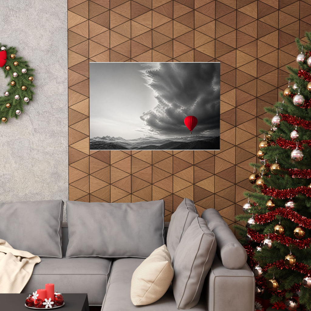 Red Balloon - Over the Bed Wall Art | Matte Poster (Landscape)