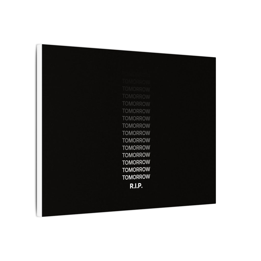 RIP Tomorrow Black - Motivational Typography Poster | Canvas (Landscape)