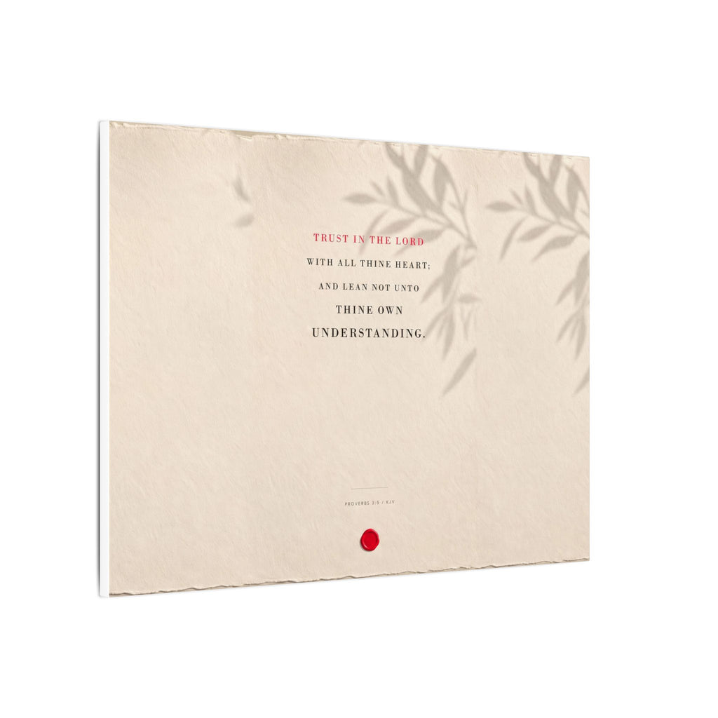 Trust in the Lord - Proverbs 3:5 Bible Verse Wall Art | Canvas (Landscape)