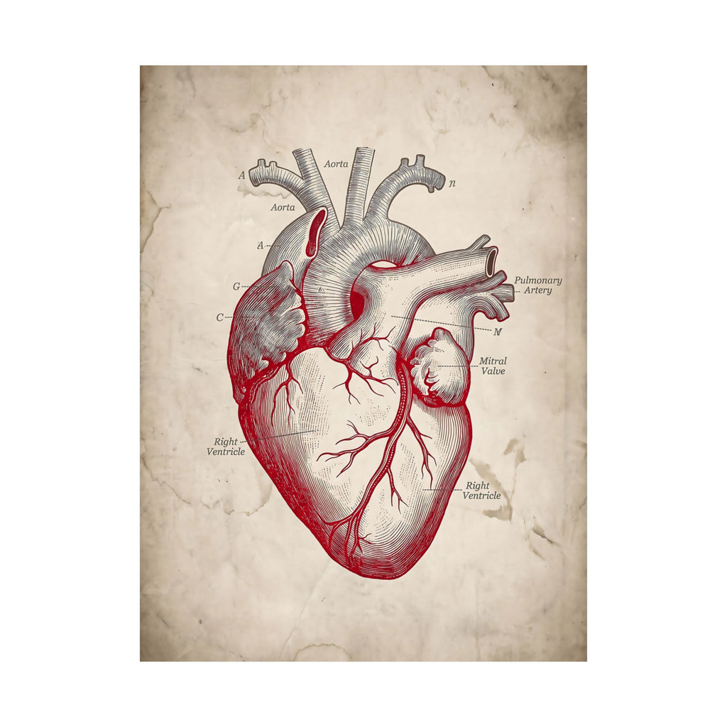 The Anatomical Heart - Wall Art For Doctor Office | Matte Poster