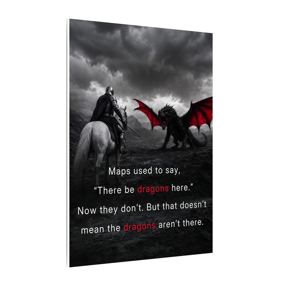There Be Dragons - Man Cave Decor | Canvas