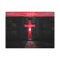 Light Through Stone - Modern Cross Wall Art | Canvas (Landscape)