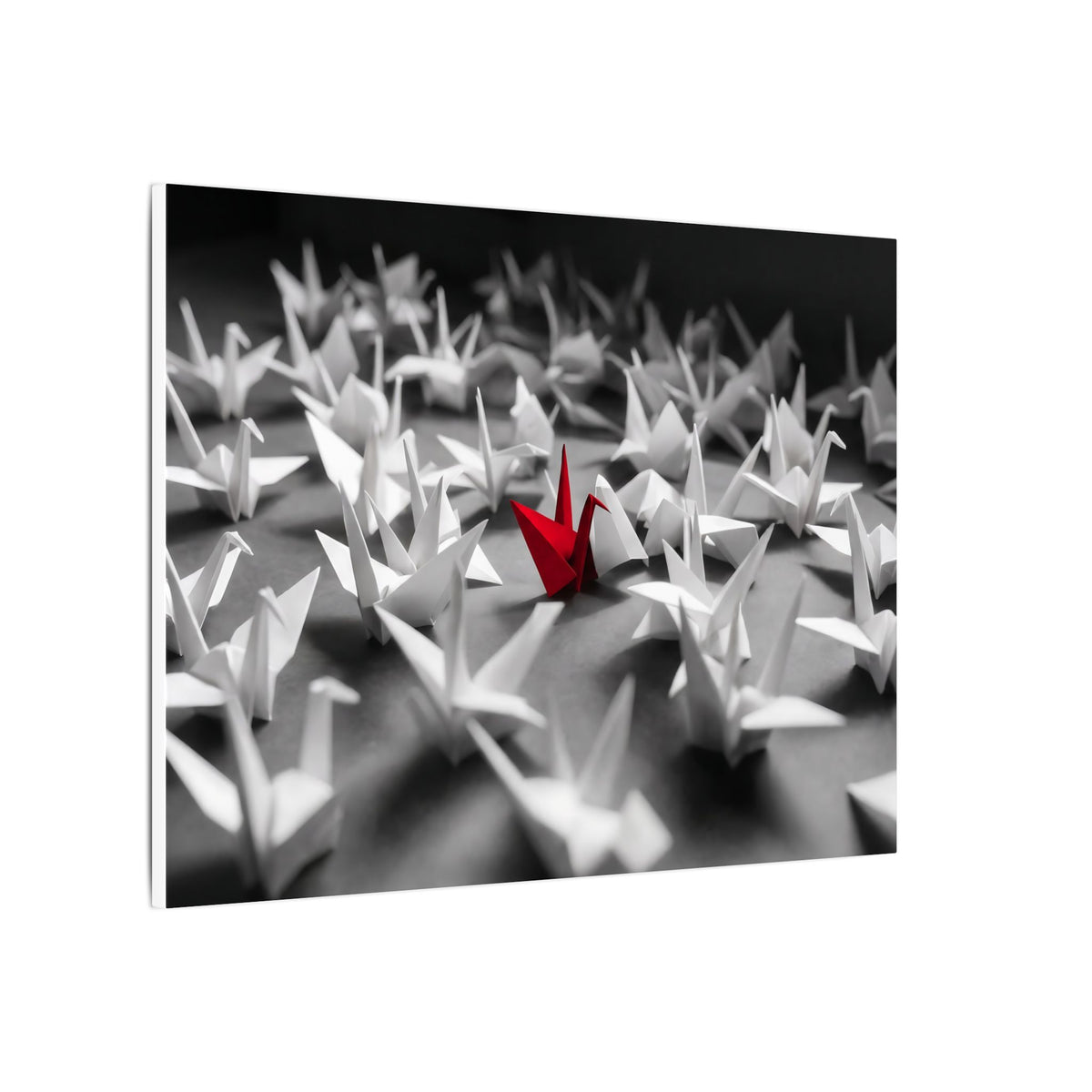 The Red Crane - Unique Wall Art For Office | Canvas (Landscape)