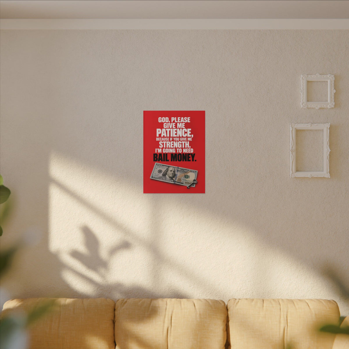Bail Money - Meme Wall Art | Canvas