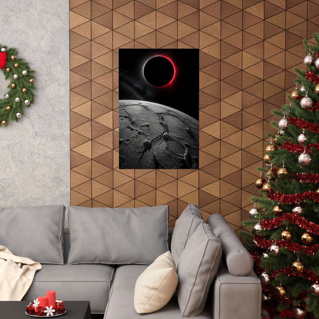 Red Eclipse - Moon Wall Art | Matte Poster