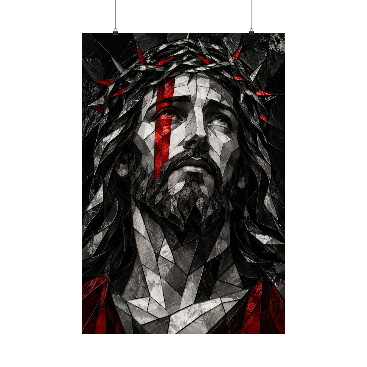 Stained Glass Christ - Christian Wall Art | Matte Poster
